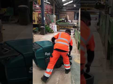 Tennant S10 Industrial Walk-Behind Sweeper | #Shorts