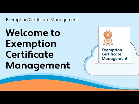 Welcome to Exemption Certificate Management