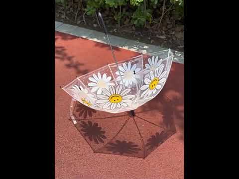 Transparent Umbrella Custom Print Clear For Weddings Windproof Diy