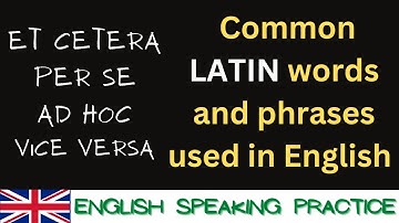 10 Common Latin words and phrases used in English