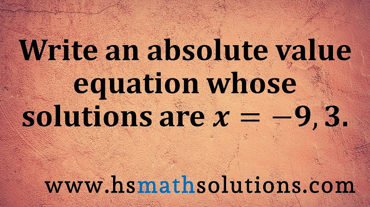 How to write an absolute value equation from a number line
