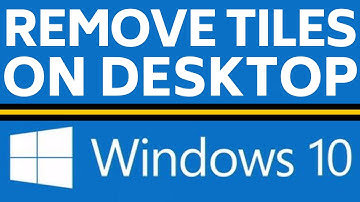 How to Remove Tiles from Windows 10 Desktop - Turn Off Tablet Mode