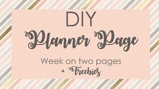 DIY Weekly Planner Page | WO2P | MS Word | + FREEBIES