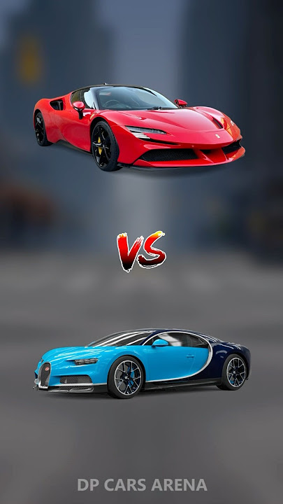 Bugatti Chiron vs Ferrari SF90 Stradale battle! Which car will win? 🔥