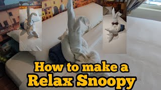 Relax Snoopy Towel Art Design