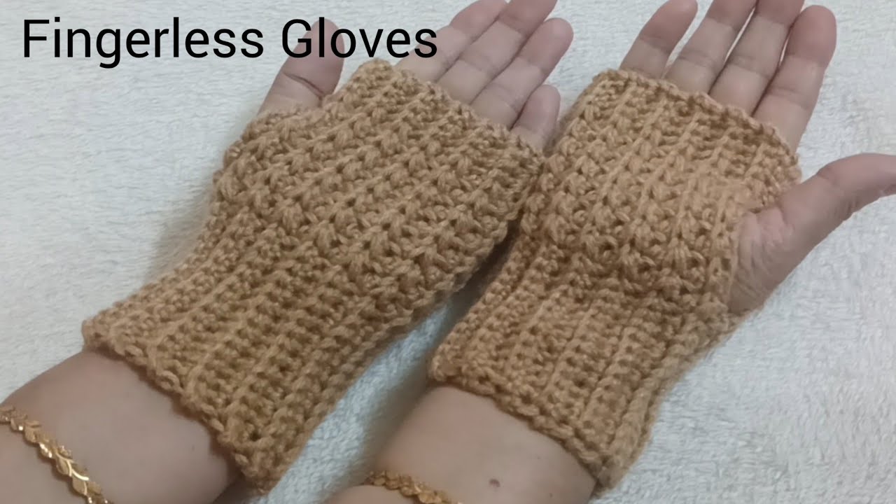 Simple And Elegant Fingerless Gloves Begginers Tutorial - YouTube