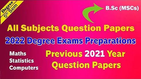 BSc 5th sem 2021 Question Papers maths statistics computers papers || #ExamsPreparation2022 #degree