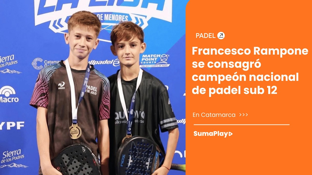 Vi Rampone Francesco Rampone se consagró campeón nacional de padel sub 12 - YouTube