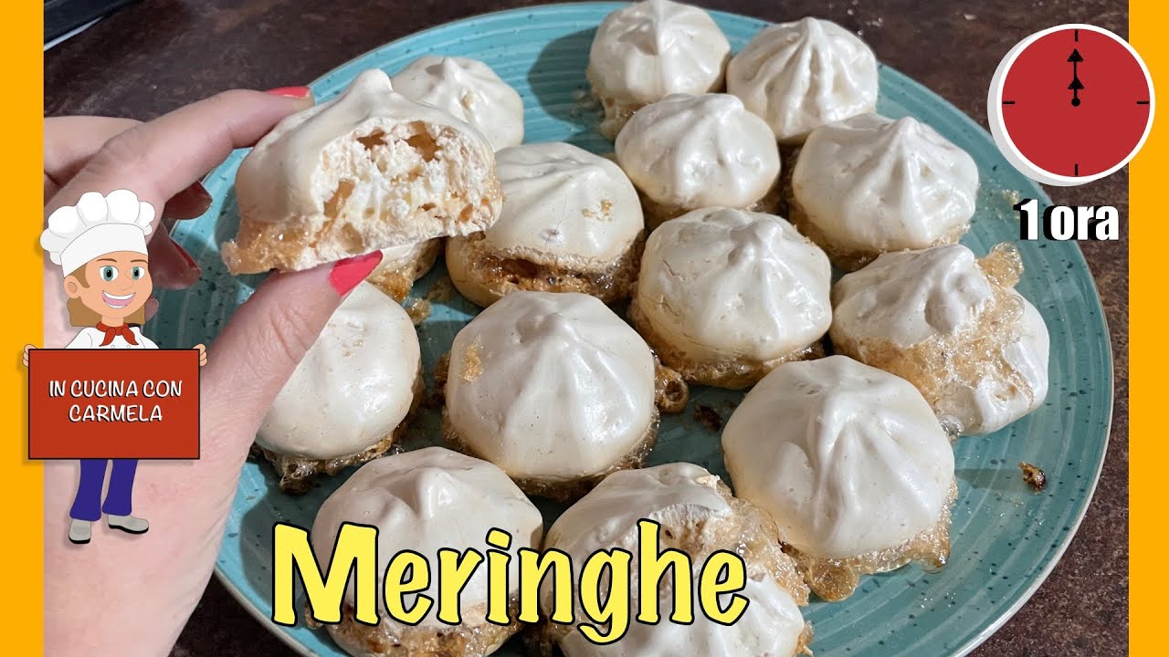 MERINGHE veloci e semplici ricetta | solo 2 ingredienti zucchero a velo e albumi | buonissime