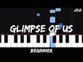 Joji - Glimpse of Us - Easy Beginner Piano Tutorial