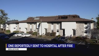 Bellevue apartment fire sends one to hospital