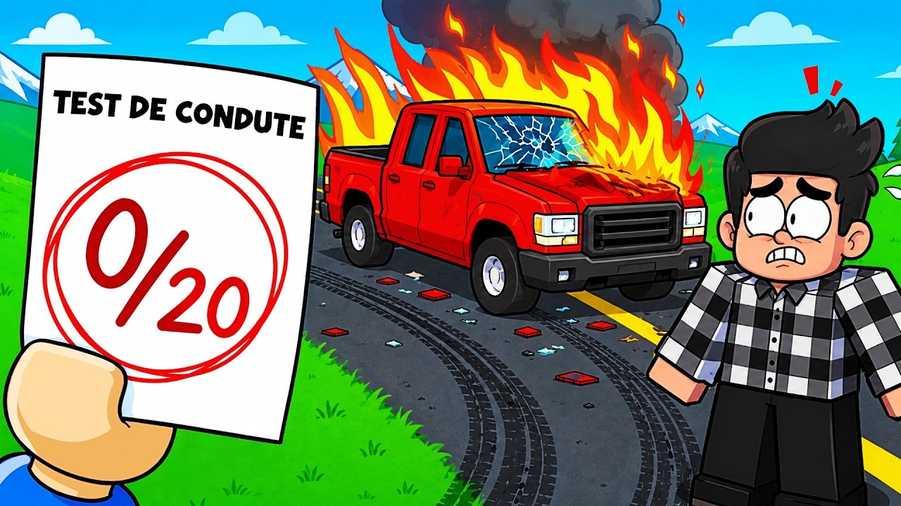 Je passe mon PERMIS DE CONDUIRE sur Roblox... (ça finit en accident)