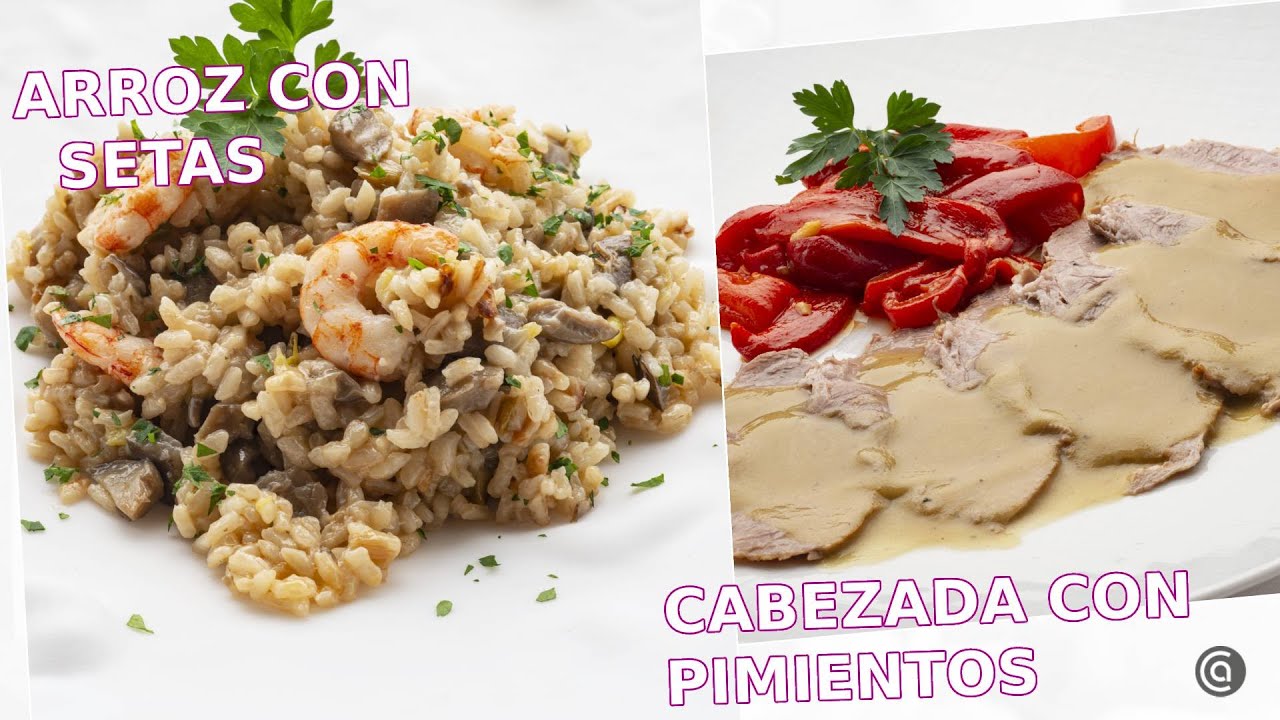 Arroz con setas y gambas - Cabezada de cerdo con pimientos // con Karlos Arguiñano