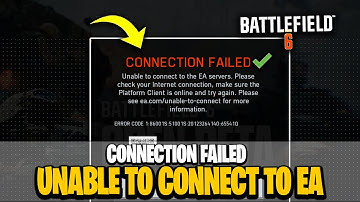 Fix Battlefield 6 Error Connection Failed Unable To Connect To EA Servers On PC✅