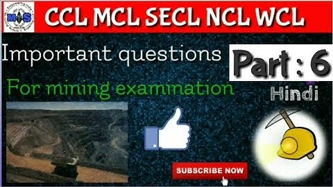 NCL Overman  | mining  sirdar exam question paper hindi ||#miningstudy 2019 secl,ccl,wcl,mcl,Part-6