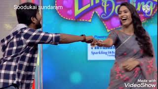 Pavithra Janani Hot Navel Show In Transparent Saree