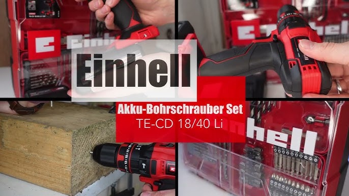 Einhell taladro atornillador percutor con batería TE-CD 18/40 Li-i +64  Power X