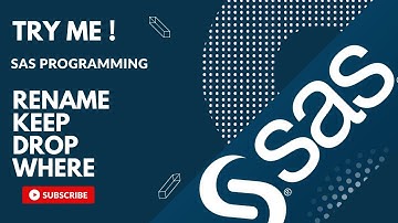 SAS Tutorial || RENAME , KEEP , DROP , WHERE statements ||SAS STUDIO ON SAS ON DEMAND FOR ACADEMICS