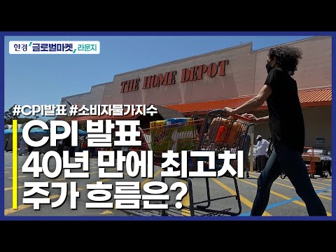 CPI 40년 만에 최고치 발표 주가 흐름은?