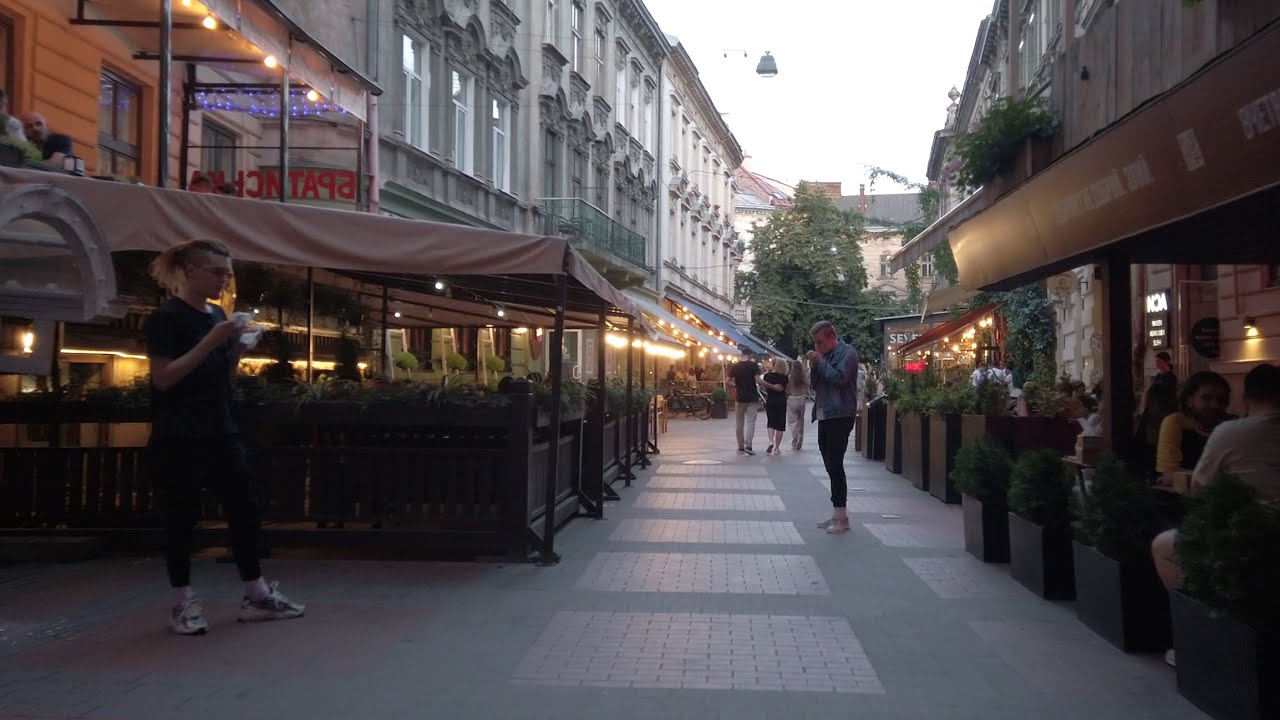 Walking Through Central Streets in Lviv, Ukraine | June 2023