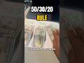 The 50/30/20 budget rule 👇 Control your money before it controls you. #budgetingtips #moneyhabits