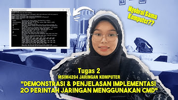 Demonstrasi & Penjelasan 20 Perintah Jaringan Menggunakan CMD | Tugas 2 Lutfianti P 047888613 JarKom