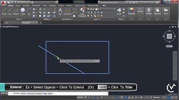 05.07 - تعليم برنامج AutoCad - شرح Trim and Extend