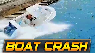 BOAT LOST CONTROL AND CRASH AT FULL SPEED !! HAULOVER INLET BOATS | BOAT ZONE