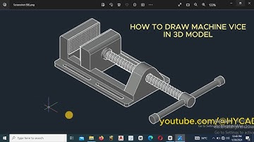 3D Machine Vice Modeling in AutoCAD: #3dmodel