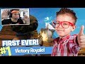 GETTING LITTLE KID HIS FIRST EVER FORTNITE WIN!!!
