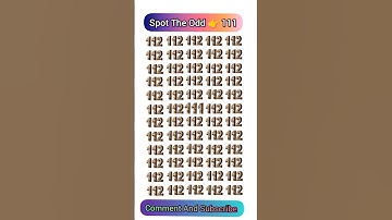 Odd Number IQ Test : Don