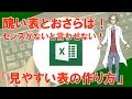 【見やすい表の作り方】超わかりやすいエクセル（EXCEL）講座