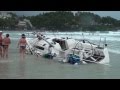 2010 Phuket King's Cup Regatta Accident: Sailboats beached at Kata