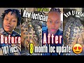 8 MONTH LOC UPDATE👑4C HAIR SHORT STARTER LOCS(new growth, budding, trying NEW locticians)| Jada Lin