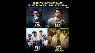 BookMyshow Ticket Sales in Last 24 Hours - 23.04.26(Wednesday) #movie #bookmyshow