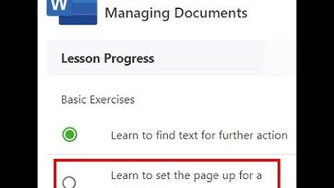 Word 1.2 Learn to set the page up - Jasperactive Online