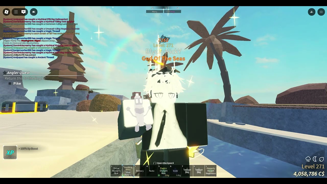 I got the shiny banana fisch in roblox fisch