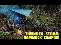 Hammock Camping In A Thunderstorm ( Heavy Rain )