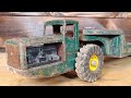 Rusty 1950s nylint construction toy tournahauler truck restoration