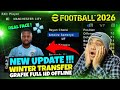 eFootball PES 2026 PPSSPP New Update Winter Transfer 2025/26 Full Update UCL Real Faces Graphics HD