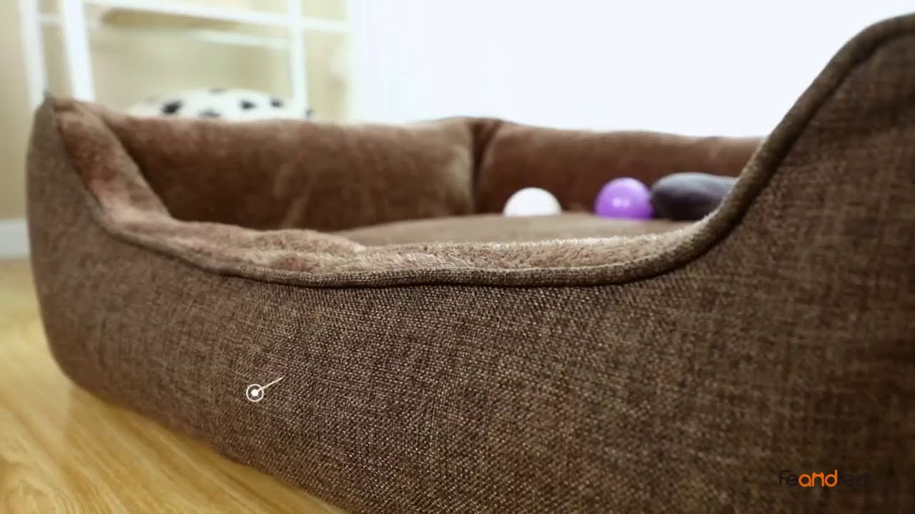 Hundeseng med aftagelig overtræk 110 x 75 x 27 - Samlings Guide