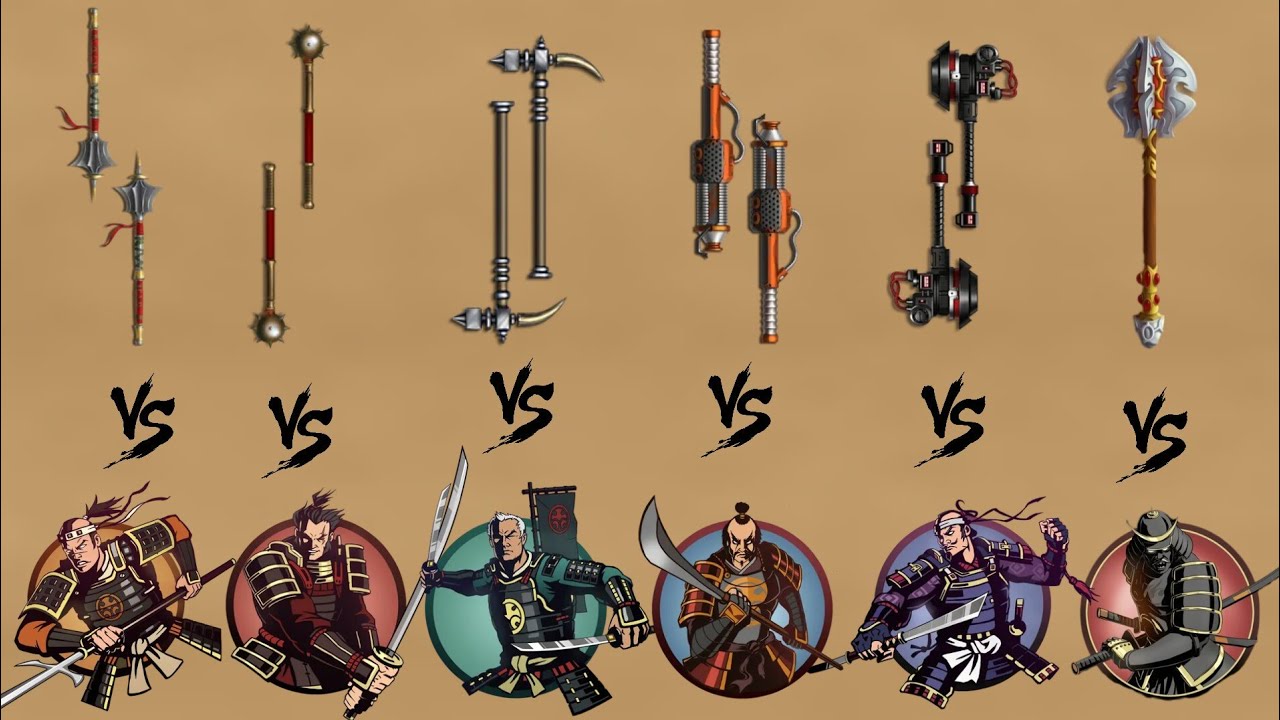 Shadow Fight 2 | Two handed weapons vs Shogun and bodyguards 