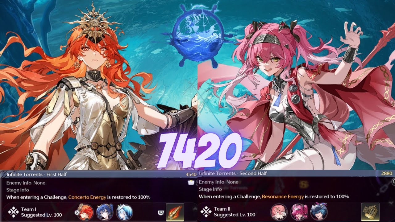 Wuthering Waves: 2.8 Whimpering Wastes My Highest Score - Augusta & Mono Fusion Team 7420 Clear