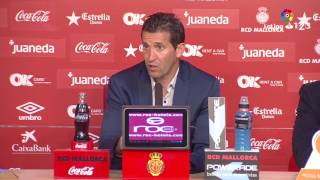 Rueda de prensa de Juan Merino tras el RCD Mallorca vs Nàstic (0-0)