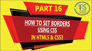 HTML5 and CSS3 Tutorial in Urdu | Hindi | How to Set Borders Using CSS in HTML5 & CSS3
