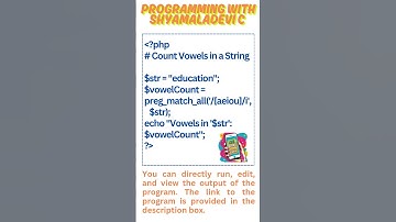 PHP - Count Vowels in a String