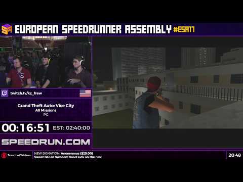 #ESA17 Speedruns - Grand Theft Auto: Vice City [All Missions] by KZ_FREW