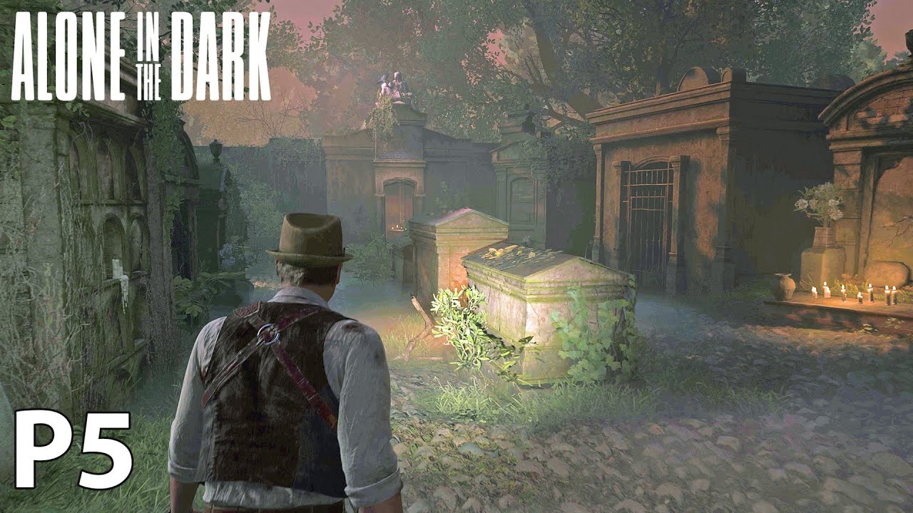 ALONE IN THE DARK (2024) Edward Carnby Playthrough Part 5 - Cemetary ...