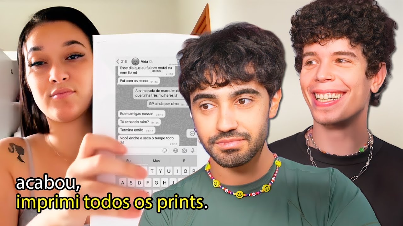 ela foi traída e confrontou o namorado com as provas IMPRESSAS