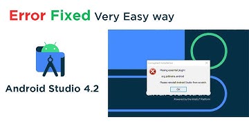 Missing essential plugin please install android studio from scratch Error in Android Studio 4.2